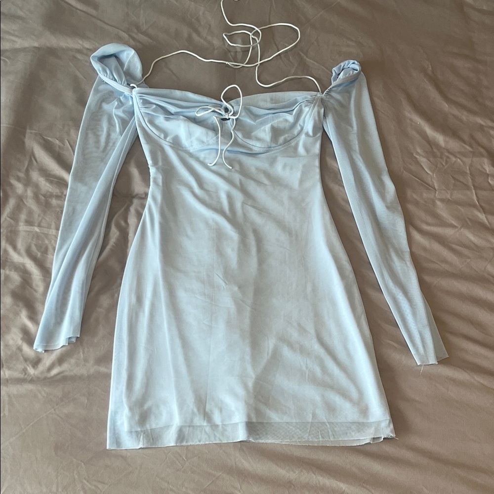 Light Blue Off-Shoulder Dress